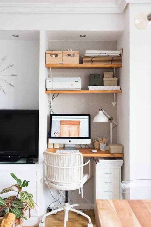 Home Office Ideas For Small Spaces, Small Desk Office Ideas